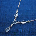 Topaz and silver necklace