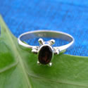 Faceted sterling silver ring