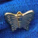 Gold Vermeil Over Sterling Silver Thai Butterfly Bead!