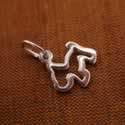 Sterling silver terrier dog charm.
