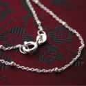 Silver ball and chain necklace.