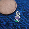 wholesale silver flower charm