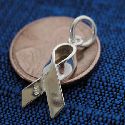 wholesale silver breast cancer awareness ribbon charm