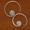 Hill Tribe Whirled Hoop Earring