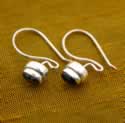 Wholesale Sterling Silver And Single Cabochon Stone Drops On Earwire With Loop For Addition