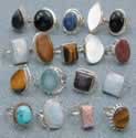 wholesale silver ring image: wholesale sterling silver rings with cabochon stones