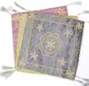 Wholesale metallic thread embroidered cushion covers.