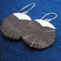 Brown Spiral Coneshell Earrings w/Silver