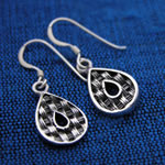 Woven Drop Silver Earring