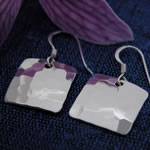 Hammered Square Earring