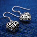 Heart Filigree Silver Earring