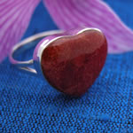 Coral Heart Ring
