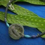 roman glass and jade necklace
