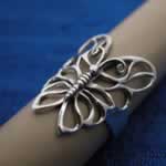 wholesale silver butterfly ring