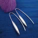 silver drop earrings