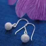 silver dust earrings