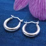 silver latch hoops