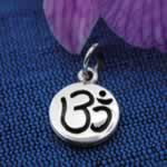 om coin silver pendant