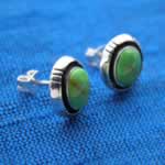 green turquoise earrings