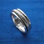silver spinning ring