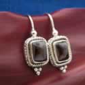 Garnet Rectangle Earrings