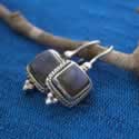 Square Labradorite Earrings