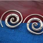 Hill Tribe Whirled Hoop Earring