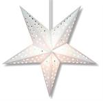 Purity design 5 point paper star lamp in white